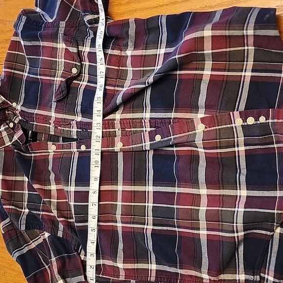 Eddie Bauer Men's Plaid Shirt - Red and Navy Blue - Picture 9 of 10
